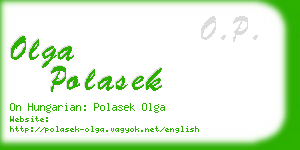 olga polasek business card